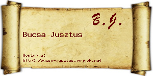 Bucsa Jusztus névjegykártya